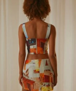 Peppermayo Exclusive Strolling Sunset Bustier Top - PM Film Graphic New & Most Loved 11 Peppermayo Exclusive Strolling Sunset Bustier Top - PM Film Graphic New & Most Loved