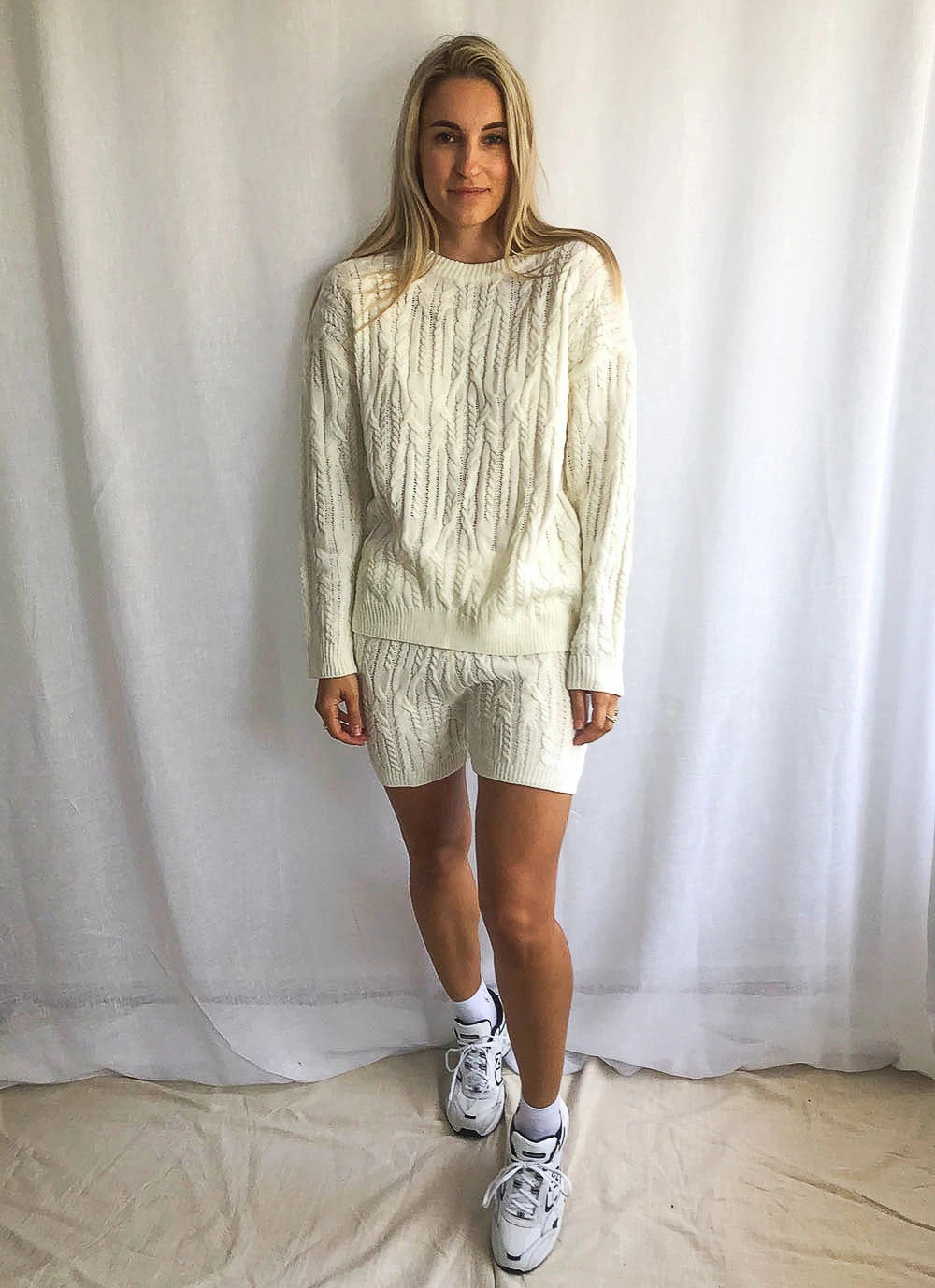 Peppermayo New Bottoms Paris Dreaming Knit Shorts - White 4 Peppermayo New Bottoms Paris Dreaming Knit Shorts - White