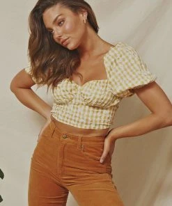 Peppermayo New & Most Loved Florence Times Crop - Yellow