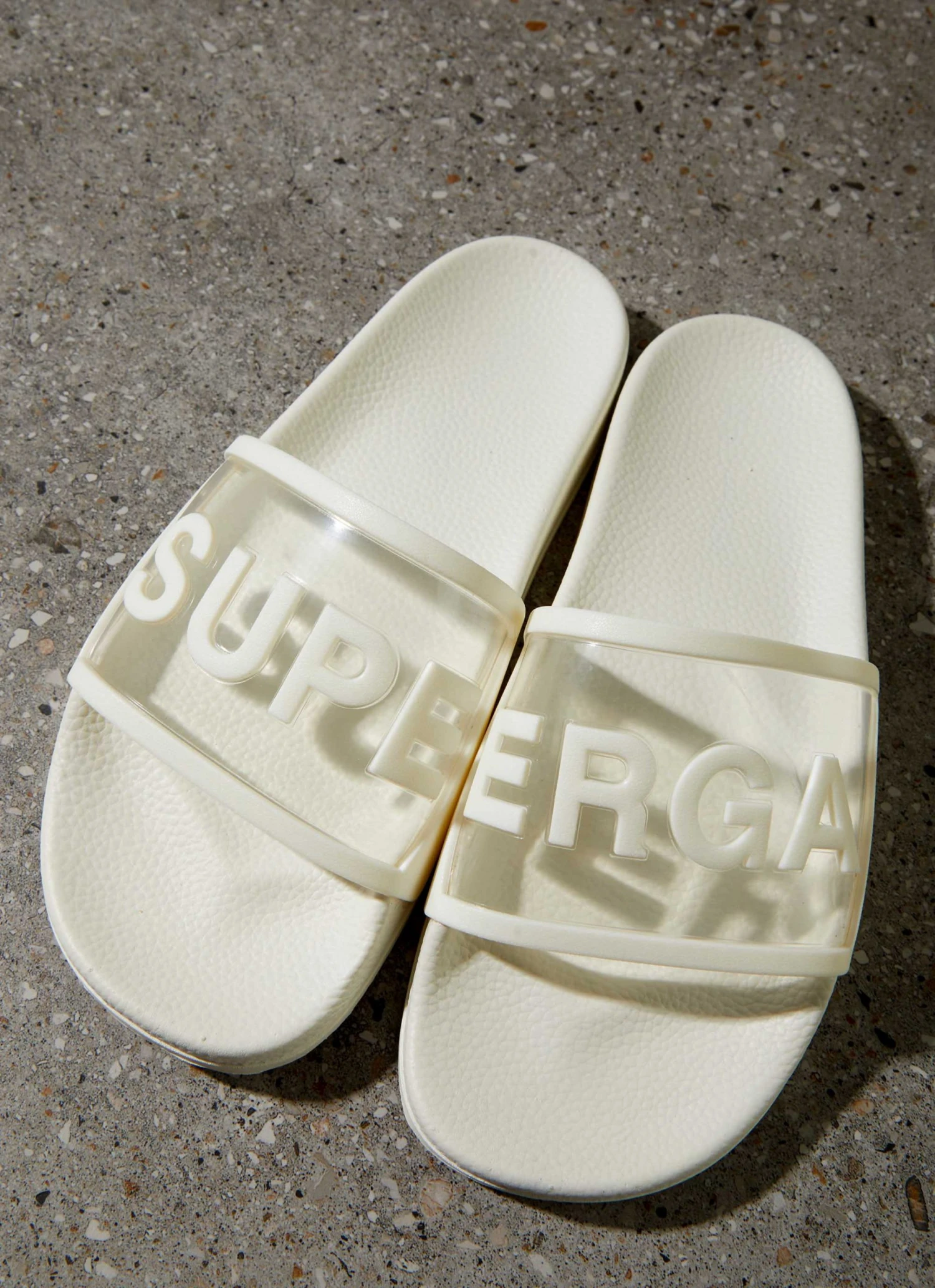 Superga 1908 Slides Clear Identity - X1I White Avorio New & Most Loved Superga 1908 Slides Clear Identity - X1I White Avorio New & Most Loved