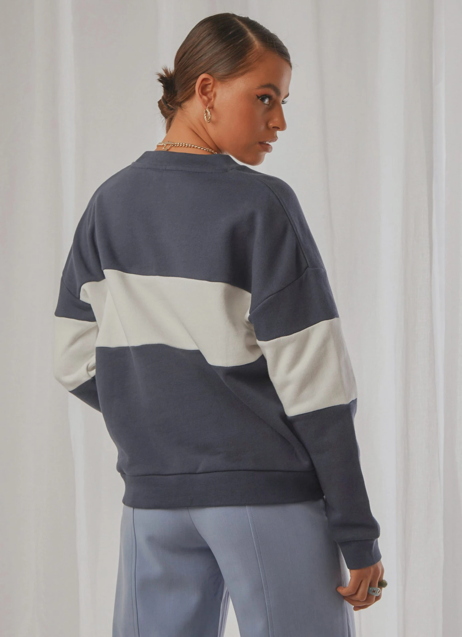 Rolla's New & Most Loved Split Logo Sweater - Navy 7 Rolla's New & Most Loved Split Logo Sweater - Navy