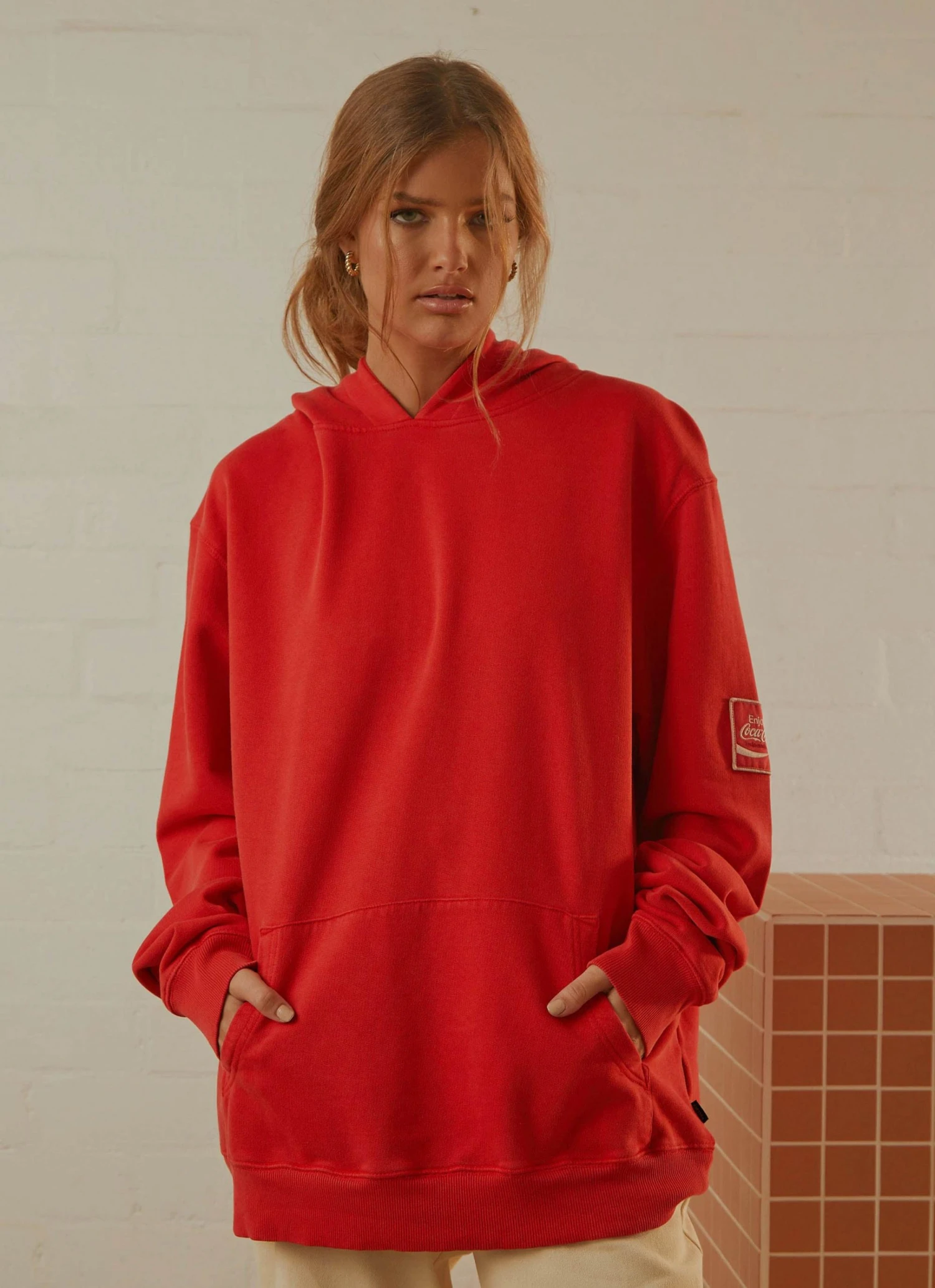 Rolla's Coca Cola Hoodie - Coke Red 4 Rolla's Coca Cola Hoodie - Coke Red