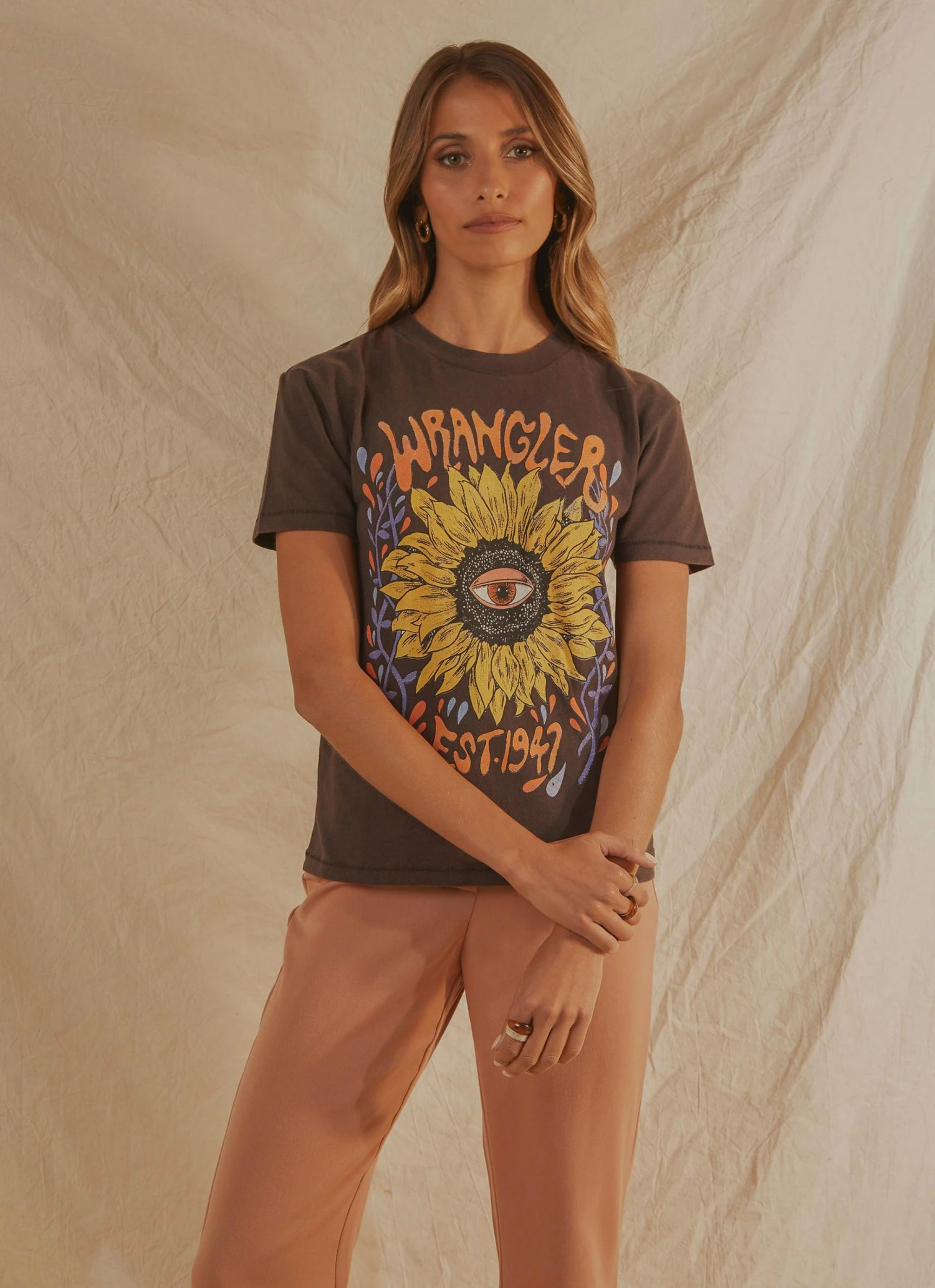 Wrangler Eye Flora Tee - Worn Black New & Most Loved 4 Wrangler Eye Flora Tee - Worn Black New & Most Loved