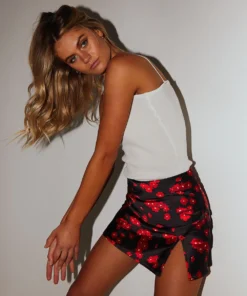 Peppermayo Adama Mini Skirt - Red Floral