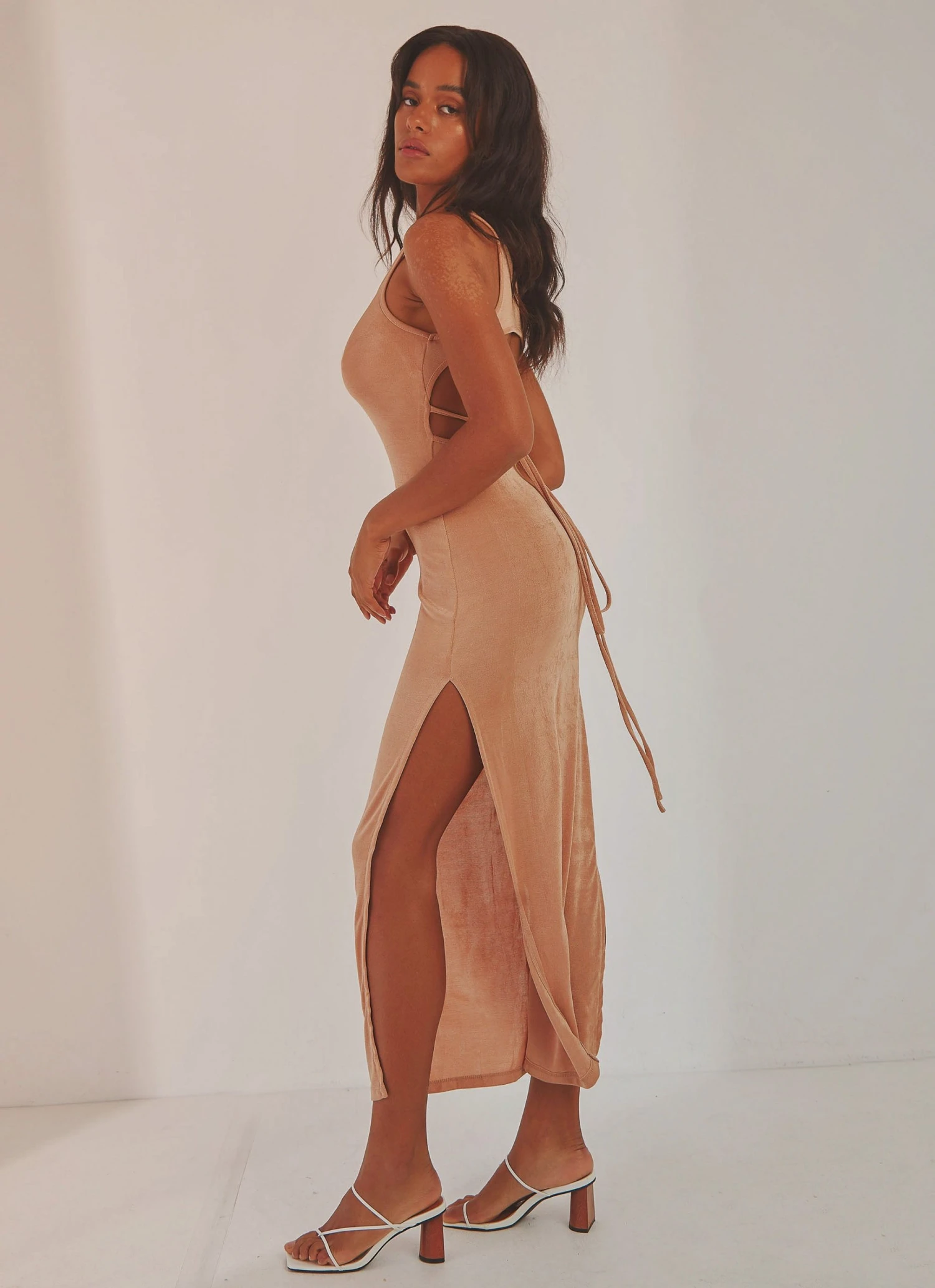 Peppermayo Aura Midi Dress - Beige New & Most Loved 6 Peppermayo Aura Midi Dress - Beige New & Most Loved