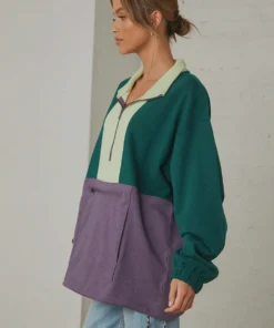 Levi's 1/4 Zip Pop Over Jacket - Logan Berry