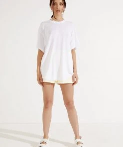 Afends Slay Hemp Oversized Tee - White