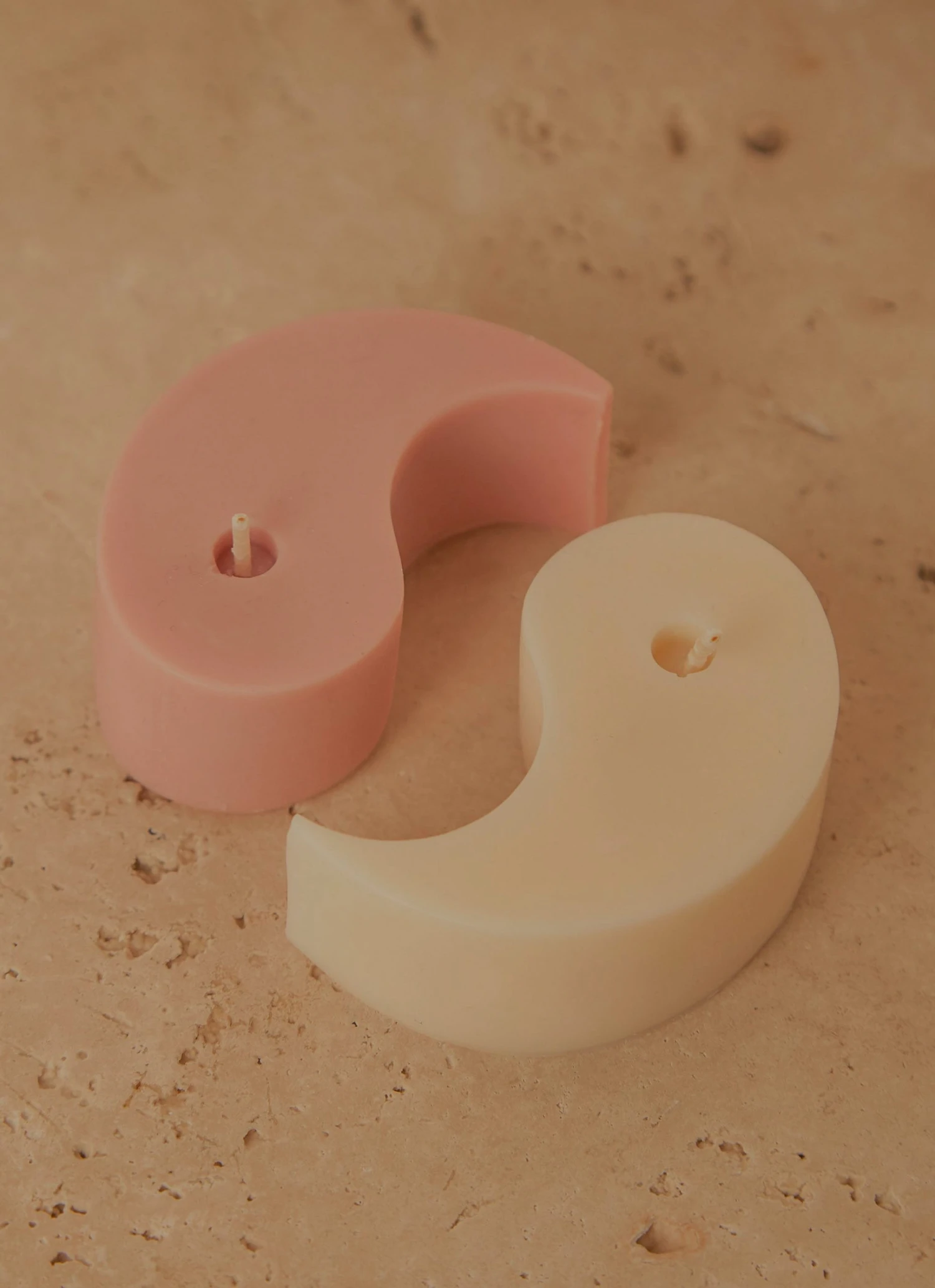 Manara Home Yin And Yang Candles - Cream And Pink New & Most Loved Manara Home Yin And Yang Candles - Cream And Pink New & Most Loved