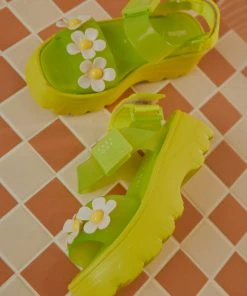 Melissa X Lazy Oaf Green Kick Off Sandal - Green