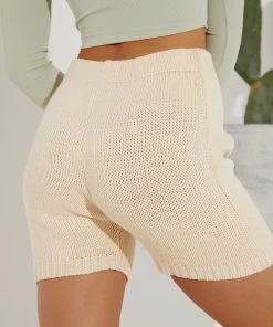 Peppermayo The Exchange Knit Shorts - Cream 9 Peppermayo The Exchange Knit Shorts - Cream