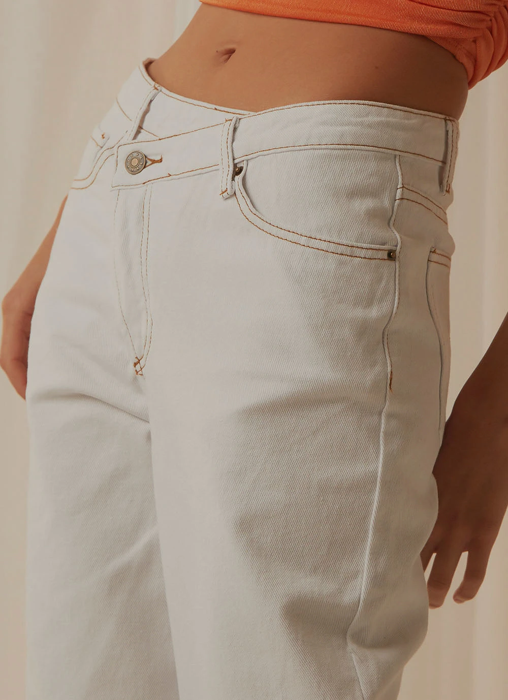 Lioness Fashion Lowrider Denim Jean - White New & Most Loved Lioness Fashion Lowrider Denim Jean - White New & Most Loved