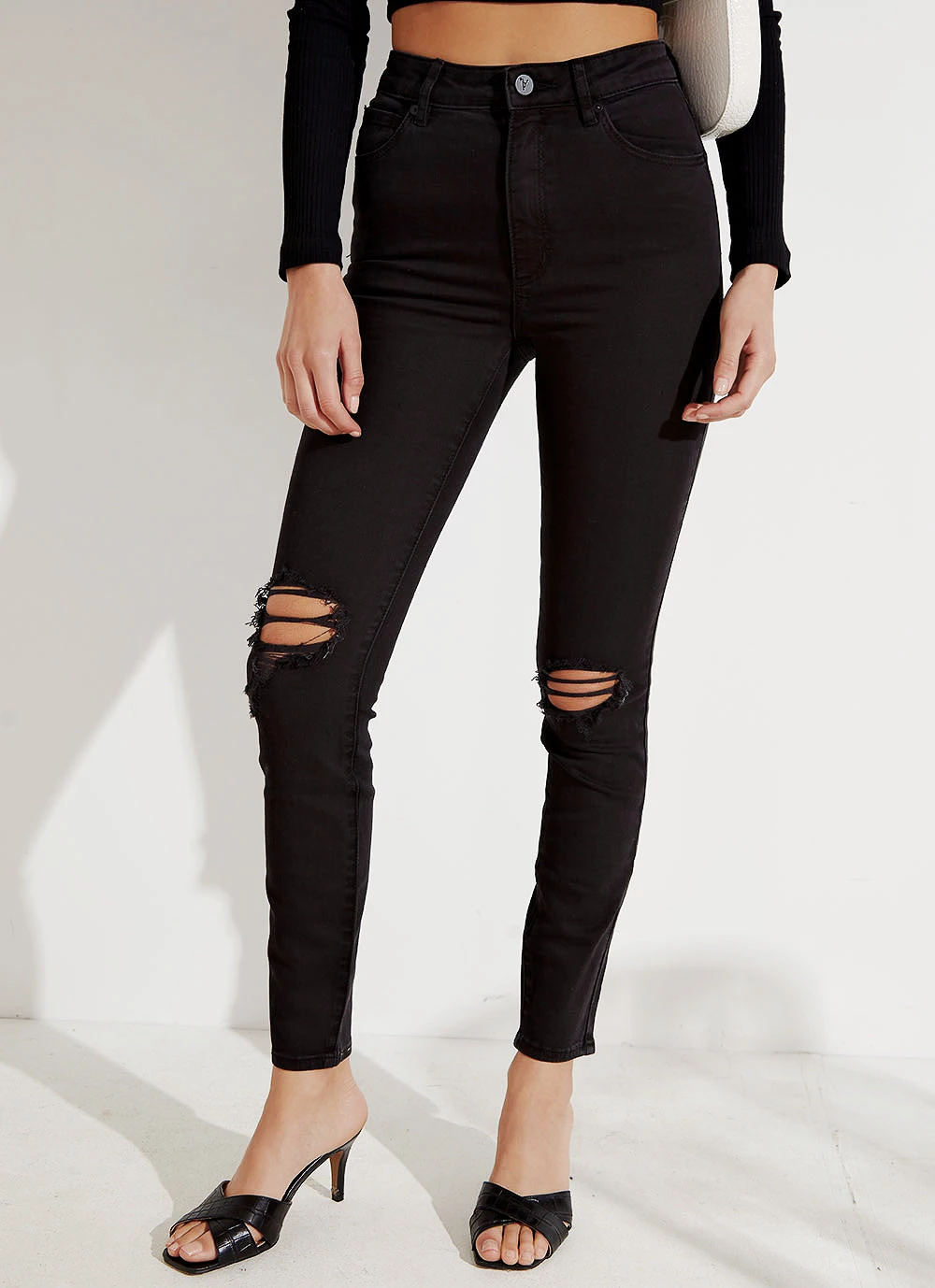 Abrand A High Skinny Ankle Basher Jeans - Buster Black New & Most Loved 3 Abrand A High Skinny Ankle Basher Jeans - Buster Black New & Most Loved
