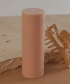 Candle Co New & Most Loved Moreton Eco Slim Pillar- 5 X 15cm - Toffee