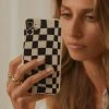 Peppermayo New & Most Loved For The Thrill IPhone Case - Black Warp Check