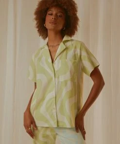 Peppermayo Exclusive New & Most Loved Feels Like Sunday Shirt - Lime Wave 9 Peppermayo Exclusive New & Most Loved Feels Like Sunday Shirt - Lime Wave