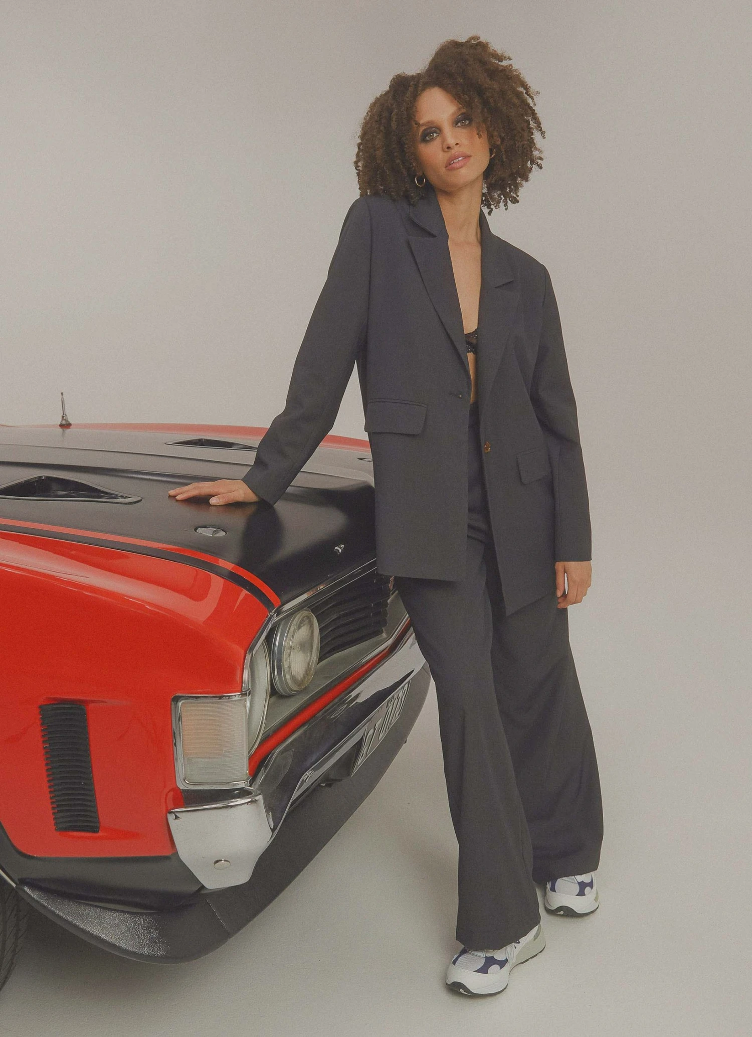 Vacancy Supply Rally Oversized Blazer - Charcoal New & Most Loved 3 Vacancy Supply Rally Oversized Blazer - Charcoal New & Most Loved