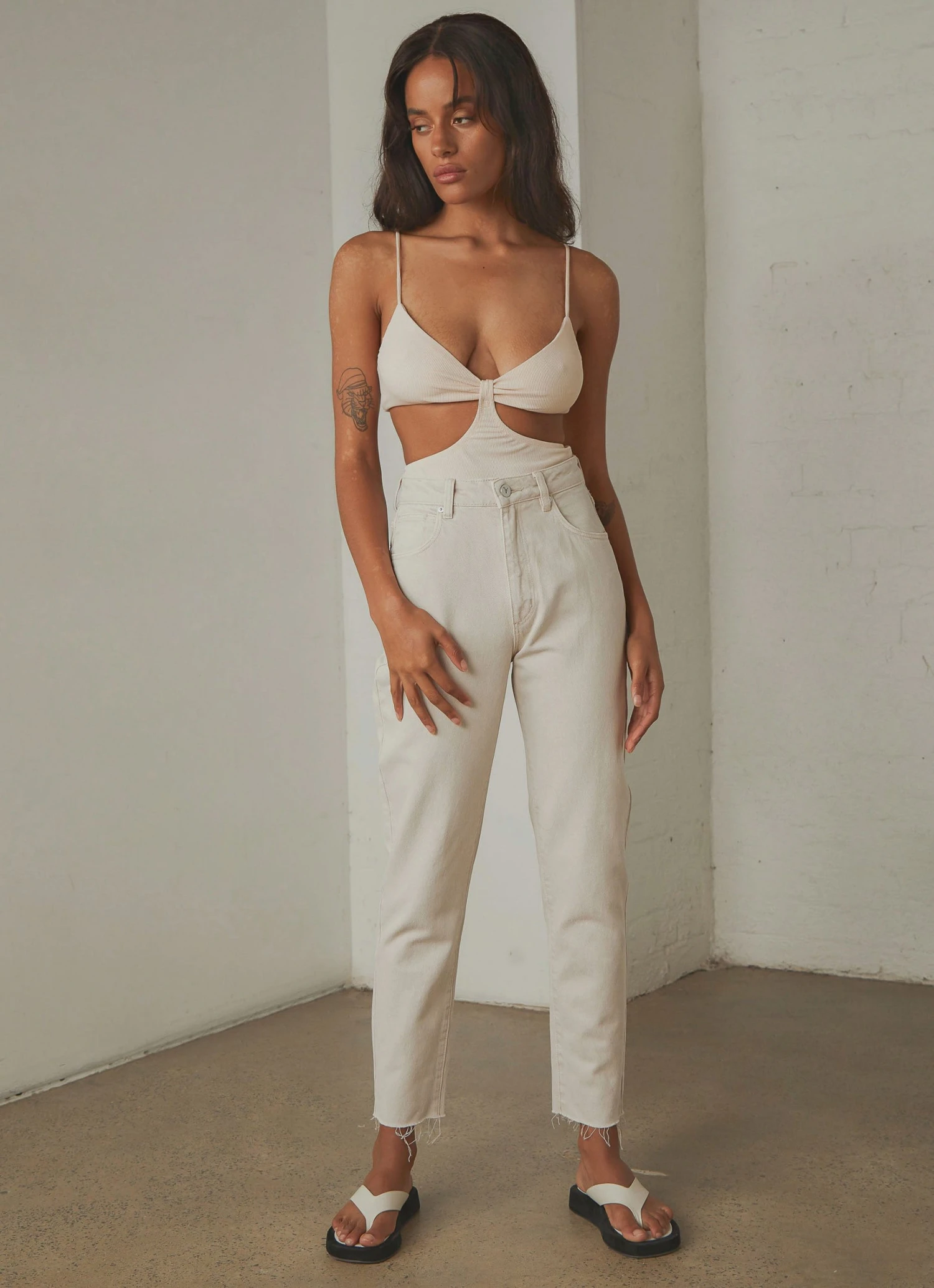 Peppermayo Pool Club Bodysuit - Beige 5 Peppermayo Pool Club Bodysuit - Beige