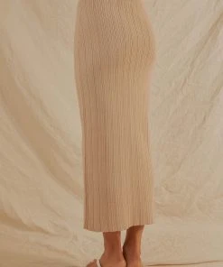 Peppermayo New & Most Loved Kasia Knit Midi Skirt - Beige
