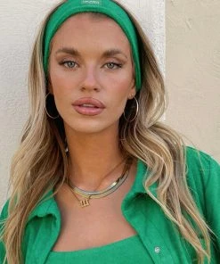 Vacancy Supply Golden Hour Headband - Jade Green New & Most Loved