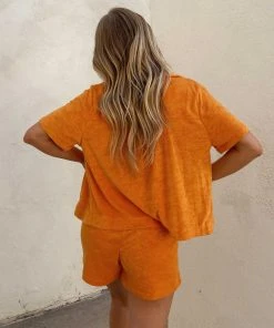 Vacancy Supply Holiday Terry Shirt - Tangerine