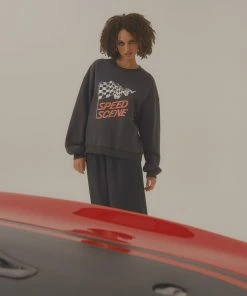 Vacancy Supply Speed Racer Crewneck - Charcoal 9 Vacancy Supply Speed Racer Crewneck - Charcoal