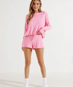 Peppermayo White Rose Shorts - Pink