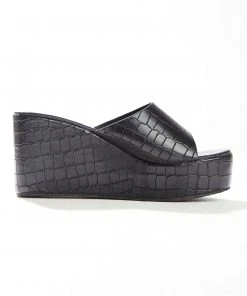 Cult Avenue Villa Playa Mule Heel - Black Croc New & Most Loved 15 Cult Avenue Villa Playa Mule Heel - Black Croc New & Most Loved