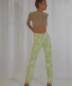 Peppermayo Exclusive Electric Avenue Pants - Lime New & Most Loved