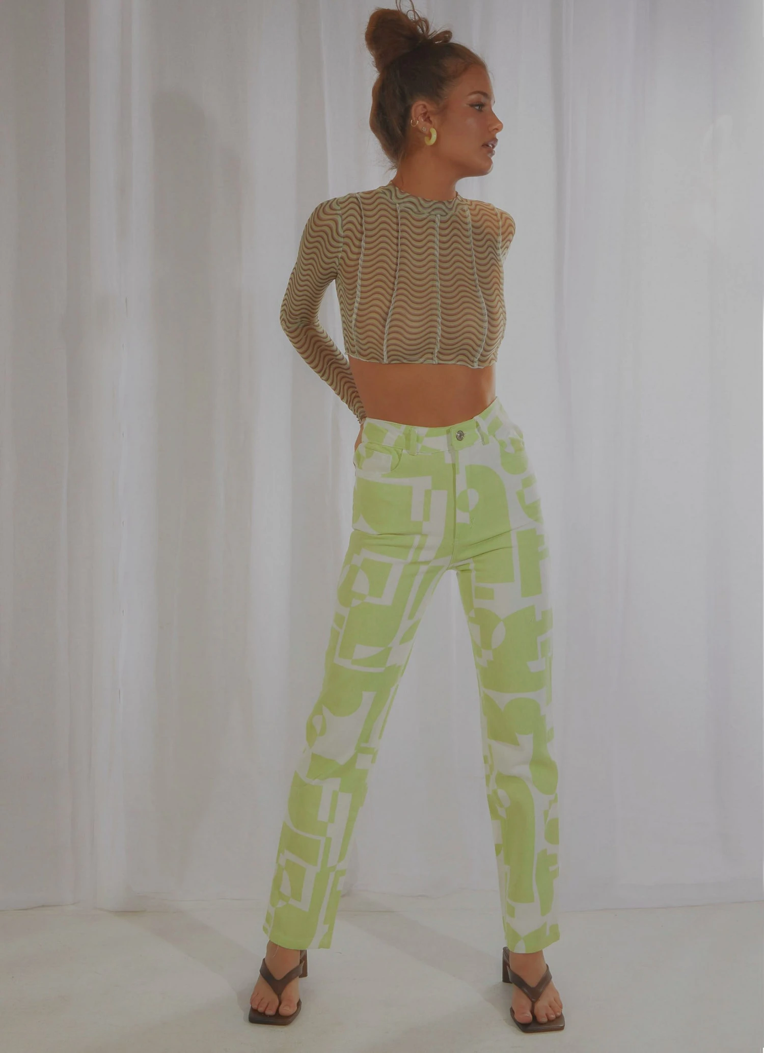 Peppermayo Exclusive Electric Avenue Pants - Lime New & Most Loved 3 Peppermayo Exclusive Electric Avenue Pants - Lime New & Most Loved