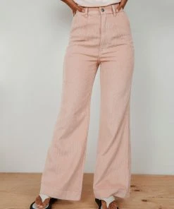Afends Maisie Hemp Corduroy Flared Pant - Ash Pink 5 Afends Maisie Hemp Corduroy Flared Pant - Ash Pink