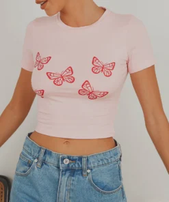Peppermayo New Tops Miss You Crop - Pink 9 Peppermayo New Tops Miss You Crop - Pink