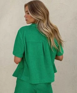 Vacancy Supply Holiday Terry Shirt - Jade Green 12 Vacancy Supply Holiday Terry Shirt - Jade Green