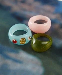 Peppermayo Exclusive Real Groove Resin Ring Set - Multi New & Most Loved 12 Peppermayo Exclusive Real Groove Resin Ring Set - Multi New & Most Loved