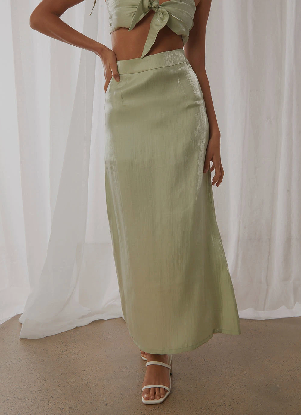 Peppermayo Exclusive Summer Edit Midi Skirt - Sage 4 Peppermayo Exclusive Summer Edit Midi Skirt - Sage