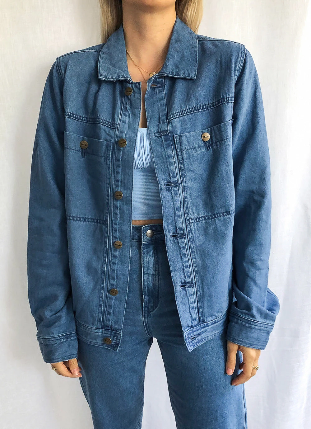 Afends Overtime Hemp Denim Jacket - Classic Blue 3 Afends Overtime Hemp Denim Jacket - Classic Blue