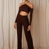 Peppermayo Exclusive Set The Tone Suit Pants - Chocolate New & Most Loved