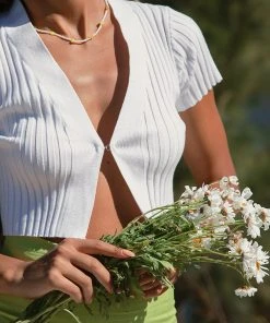 Peppermayo Exclusive Just Lovers Crop Knit - White New & Most Loved