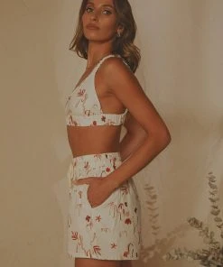 Peppermayo Exclusive New & Most Loved Cici Linen Crop Top - Safari 11 Peppermayo Exclusive New & Most Loved Cici Linen Crop Top - Safari