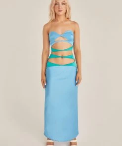 Riley Hubatka X Peppermayo Mondello Maxi Skirt - Azure