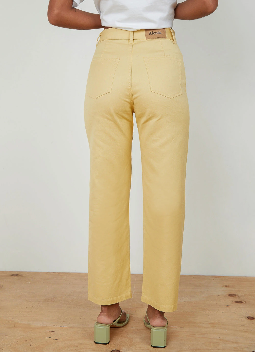 Afends New & Most Loved Shelby Hemp Twill Wide Leg Pant - Yellow Afends New & Most Loved Shelby Hemp Twill Wide Leg Pant - Yellow