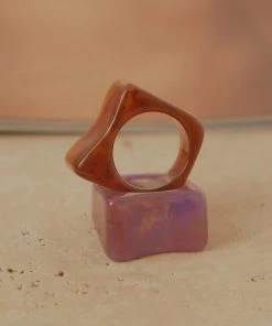 Peppermayo Art House Resin Ring - Sepia New & Most Loved