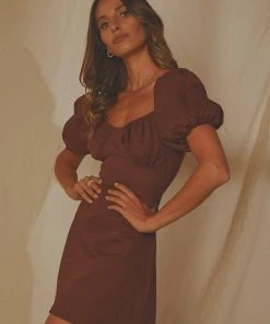 Peppermayo Exclusive San Sebastian Linen Mini Dress - Chocolate 10 Peppermayo Exclusive San Sebastian Linen Mini Dress - Chocolate