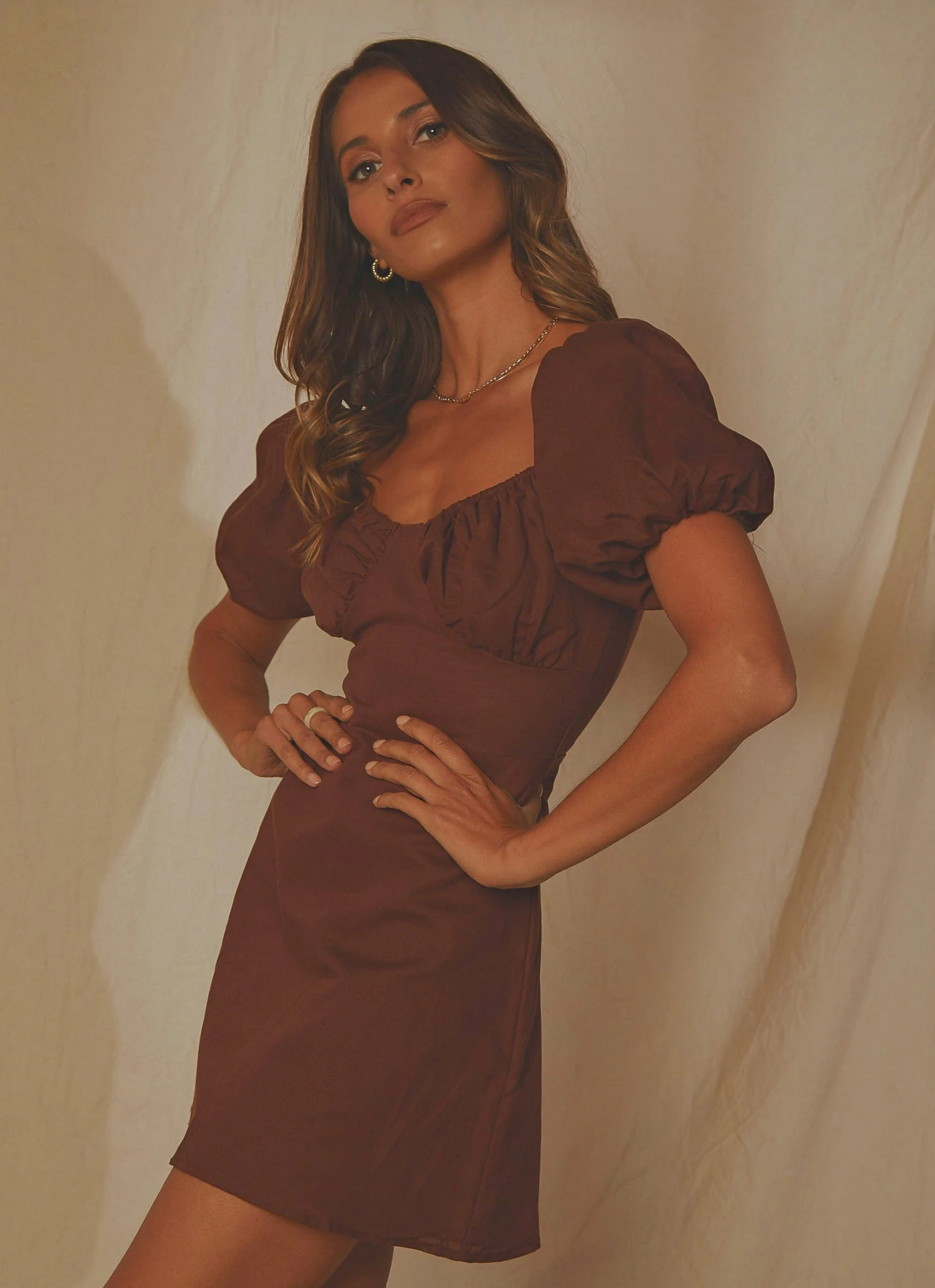 Peppermayo Exclusive San Sebastian Linen Mini Dress - Chocolate 6 Peppermayo Exclusive San Sebastian Linen Mini Dress - Chocolate