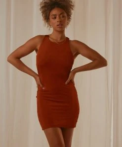 Peppermayo Moving On Up Mini Dress - Choc Brown 9 Peppermayo Moving On Up Mini Dress - Choc Brown