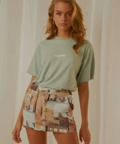 Afends New & Most Loved Grow Some Hemp Oversized Tee - Smoke Green