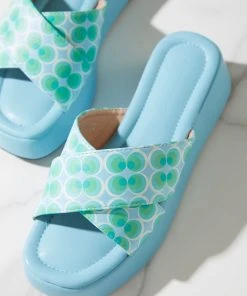 Cult Avenue Fonda Cross Over Mule - Seafoam