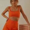 Peppermayo Exclusive Remix It Knit Short - Tangerine Dream