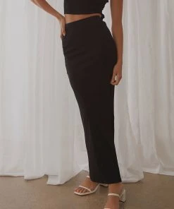 Peppermayo Venice Streets Midi Skirt - Black