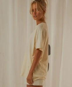 Afends Slay Hemp Oversized Tee - Cream New & Most Loved