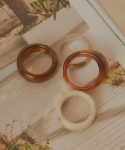 Peppermayo Sweet Emotions Ring Set - Neutrals New Accessories